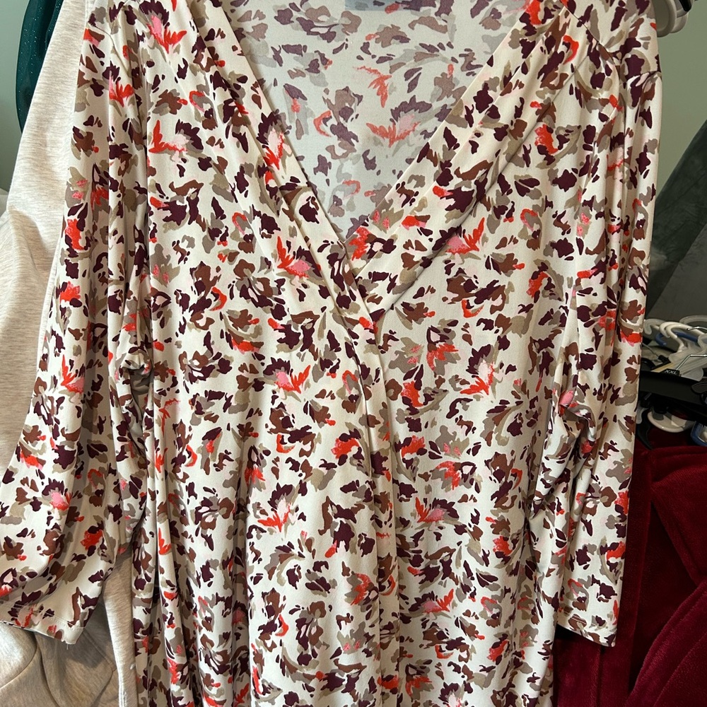 Lane Bryant Multicolor Floral Top
